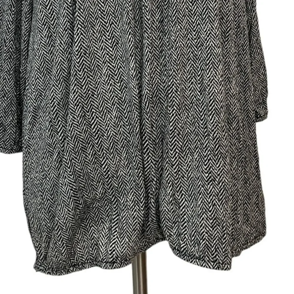 MICHAEL KORS Black & White 3/4 Sleeve Blouse SZ 3X